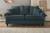 Sofa Adelina in blaugr�n Landhaus Couch 3-Sitzer 200 cm
