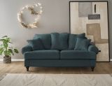 Sofa Adelina in blaugr�n Landhaus Couch 3-Sitzer 200 cm