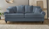 Sofa Adelina in blau Landhaus Couch 3,5-Sitzer 230 cm