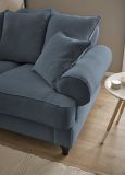 Sofa Adelina in blau Landhaus Couch 3,5-Sitzer 230 cm