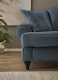 Sofa Adelina in blau Landhaus Couch 3,5-Sitzer 230 cm