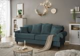 Sofa Adelina in blaugr�n Landhaus Couch 3,5-Sitzer 230 cm