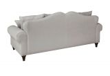 Sofa Adelina in hellgrau Landhaus Couch 3,5-Sitzer 230 cm