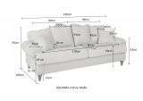 Sofa Adelina in hellgrau Landhaus Couch 3,5-Sitzer 230 cm