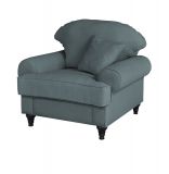 Sessel Adelina in grau Landhaus Loungesessel 110 cm