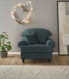 Sessel Adelina in blaugr�n Landhaus Loungesessel 110 cm