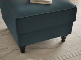 Sessel Set Adelina in blaugr�n Landhaus Loungesessel inklusive Hocker