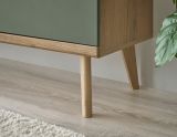 TV-Lowboard Juna in Salbei und Evoke Eiche TV Unterteil skandinavisch 160 x 50 cm