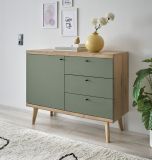 Sideboard Juna in Salbei und Evoke Eiche Kommode skandinavisch 107 x 83 cm