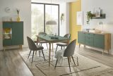 Highboard Juna in Salbei und Evoke Eiche Kommode skandinavisch 107 x 134 cm