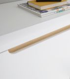TV-Lowboard Isgard in wei� matt und Scandi Eiche TV Unterteil skandinavisch 107 x 50 cm