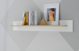 Wandboard Isgard in wei� matt und Scandi Eiche Wandregal skandinavisch 107 cm