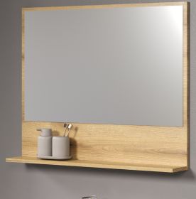Badezimmer Spiegel Feliz in Evoke Eiche Badspiegel mit Ablage 80 cm