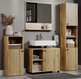 Badm�bel Set Feliz in Evoke Eiche Badkombination 4-teilig 180 x 190 cm
