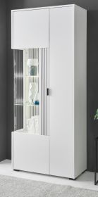 Vitrine Merced in wei� matt Wohn- und Esszimmer Vitrinenschrank 75 x 180 cm