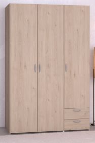 Kleiderschrank Enjour in Jackson Eiche Dreht�renschrank 3-t�rig 120 x 185 cm