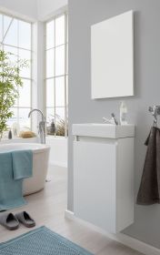 Badm�bel komplett Set Winny in wei� inkl. Waschbecken und Spiegel Breite 40 cm