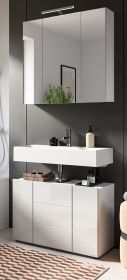 Badm�bel Set 2-teilig Larik in wei� Hochglanz Badkombination 82 x 190 cm