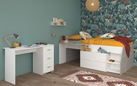 Parisot Kinder- und Jugendzimmer Milky17 in wei� und grau Loft Komplett-Set 2-teilig