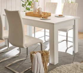 Esstisch Fiastra in wei� Pinie Landhaus Tisch 160 x 90 cm