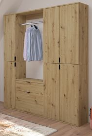 Garderobe Set Line-Up in Artisan Eiche Garderobenschrank 152 x 193 cm