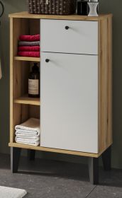 Badezimmer Kommode Torsby in wei� und Evoke Eiche Badkommode 51 x 90 cm