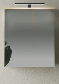 Badezimmer Spiegelschrank Torsby in Evoke Eiche Badschrank 2-t�rig 60 x 70 cm