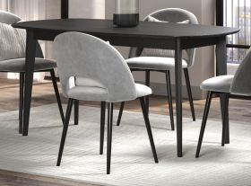 Esstisch Torus in Esche schwarz K�chentisch 160 x 90 cm