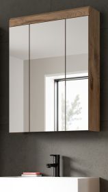 Badezimmer Spiegelschrank Willow in Nox Eiche Badschrank 3-t�rig 60 x 79 cm