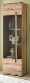Vitrine Design-D in Evoke Eiche Vitrinenschrank 60 x 200 cm
