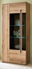 Vitrinenschrank Design-D in Evoke Eiche Vitrine 90 x 200 cm