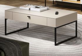 Couchtisch Jardins in Kaschmir / Sand 110 x 68 cm, Schublade mit Soft-Close