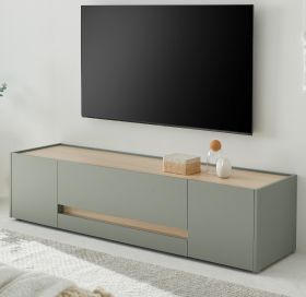 TV-Lowboard Center in Salbei und Barista Eiche TV Unterteil 170 cm