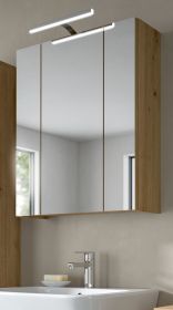 Badezimmer Spiegelschrank Cover in Artisan Eiche 60 x 70 cm, Badschrank 3-t�rig / 3D