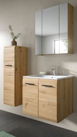 Badm�bel Set 3-teilig Cover in Artisan Eiche inklusive Keramik Waschbecken, 105 x 185 cm