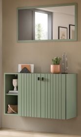 Garderobe Set 2-teilig Loreno in gr�n 106 x 192 cm