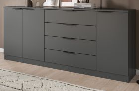 Sideboard Swan in grau Kommode 185 x 80 cm