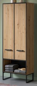 Badezimmer Hochschrank Scana in Artisan Eiche Badschrank 59 x 159 cm, Soft-Close
