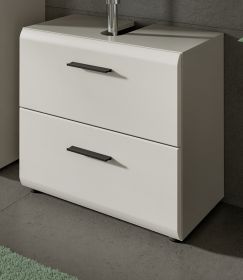 Waschbeckenunterschrank Cover in Kaschmir / Sand, Badschrank 60 cm mit Vollauszug