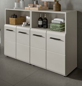 Badezimmer Kommode Set Cover in Kaschmir / Sand, 2x Badkommode 120 x 80 cm