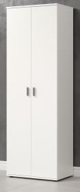 Mehrzweckschrank Purio in wei�, Besen- und Staubsaugerschrank 60 x 176 cm