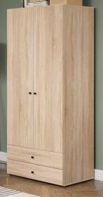 Kleiderschrank Purio in Sonoma Eiche hell Dreht�renschrank 2-t�rig 81 x 176 cm