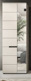 Garderobenschrank Cooper in Kaschmir 65 x 190 cm variable Inneneinteilung, Soft-Close