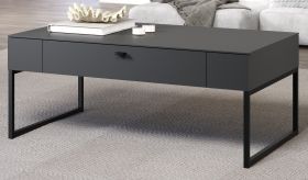 Couchtisch Nuvola in grau und Eiche Evoke, Wohnzimmertisch 110 x 45 cm