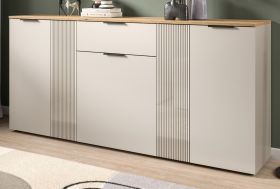 Sideboard Skid in Kaschmir Sand und Evoke Eiche Kommode 181 x 86 cm