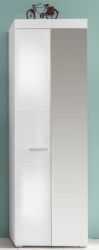 Garderobenschrank Schuhschrank Amanda wei� Hochglanz 62 x 195 cm