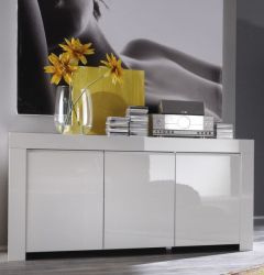 Sideboard wei� Hochglanz Lack aus Italien Kommode Livorno 160x84 cm