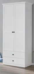Garderobenschrank Milla in wei� Landhaus Flurgarderobe 81 x 196 cm