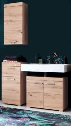 Badezimmer Badm�bel Set Amanda Eiche / Asteiche Badkombination 3-teilig 112 x 190 cm