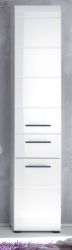 Badezimmer Hochschrank Clarito in wei� Hochglanz 30 x 182 cm